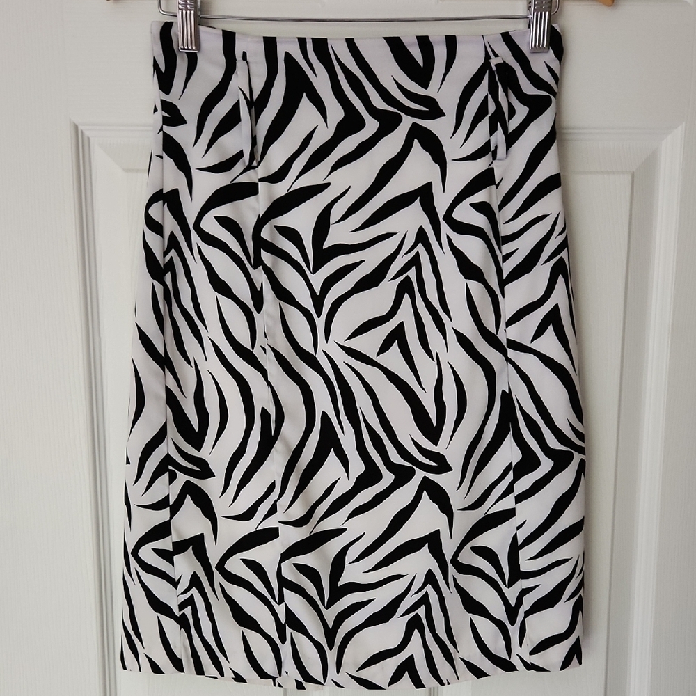 Zebra Print Pencil Skirt